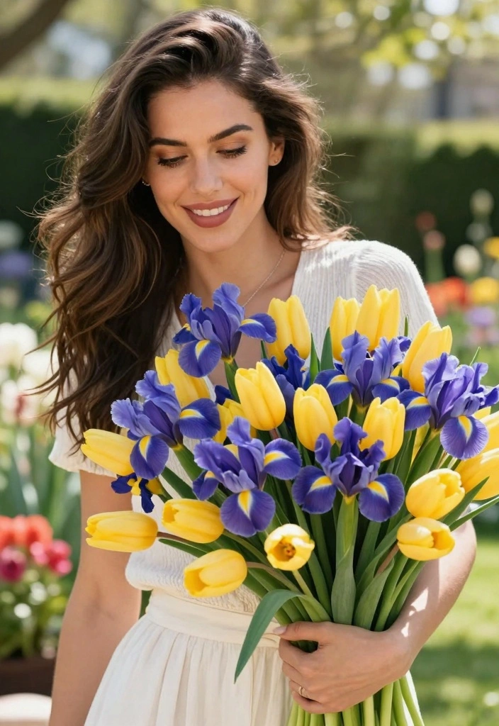 12 Blue Prom Bouquet Ideas for Cool Chic and Trendy Dance Night Looks - 7. Blue and Yellow Combo Bouquet 1