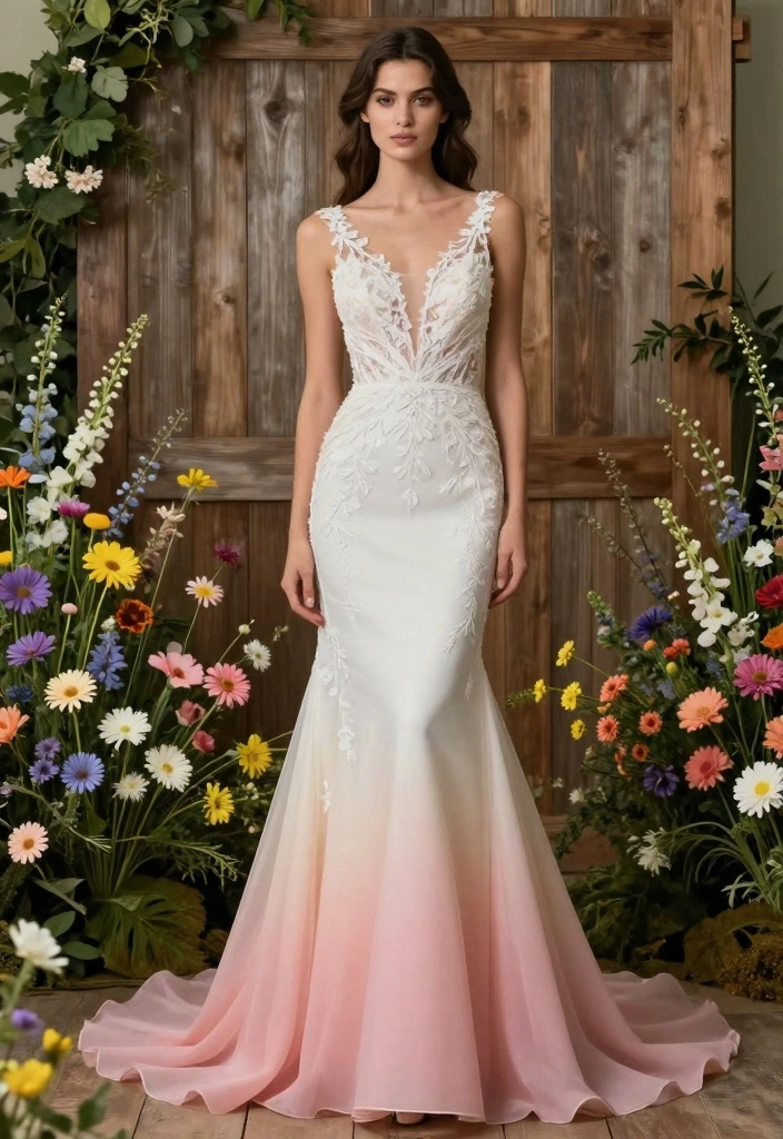 12 Boho Wedding Dress Ideas for Free Spirited Effortless Bridal Vibes - 11. Unique Color Palettes 1