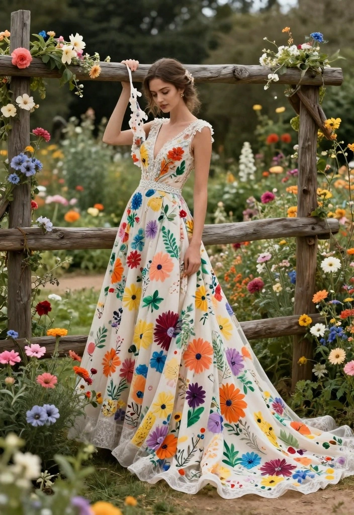 12 Boho Wedding Dress Ideas for Free Spirited Effortless Bridal Vibes - 7. Tea-Length Gown 1