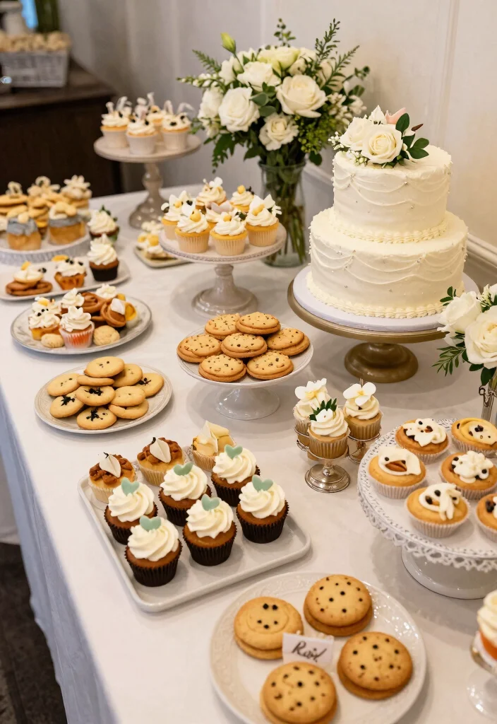 12 Cheap Wedding Buffet Ideas for Delicious Affordable Reception Planning - 12. Sweet Dessert Table 1