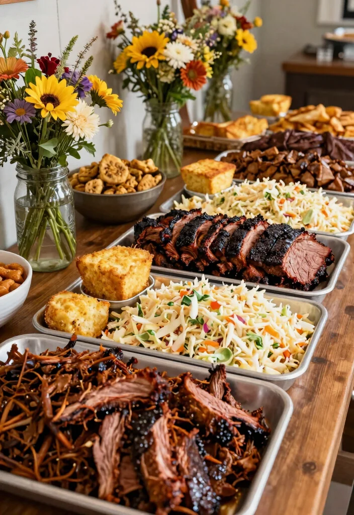 12 Cheap Wedding Buffet Ideas for Delicious Affordable Reception Planning - 5. Southern BBQ Feast 1
