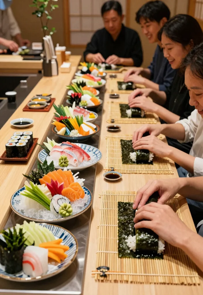 12 Cheap Wedding Buffet Ideas for Delicious Affordable Reception Planning - 8. Creative Sushi Roll Station 1