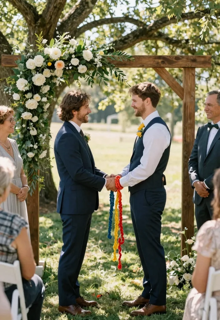 12 Christian Wedding Ceremony Ideas for Meaningful Faith-Filled Moments - 2. Handfasting Ceremony 1