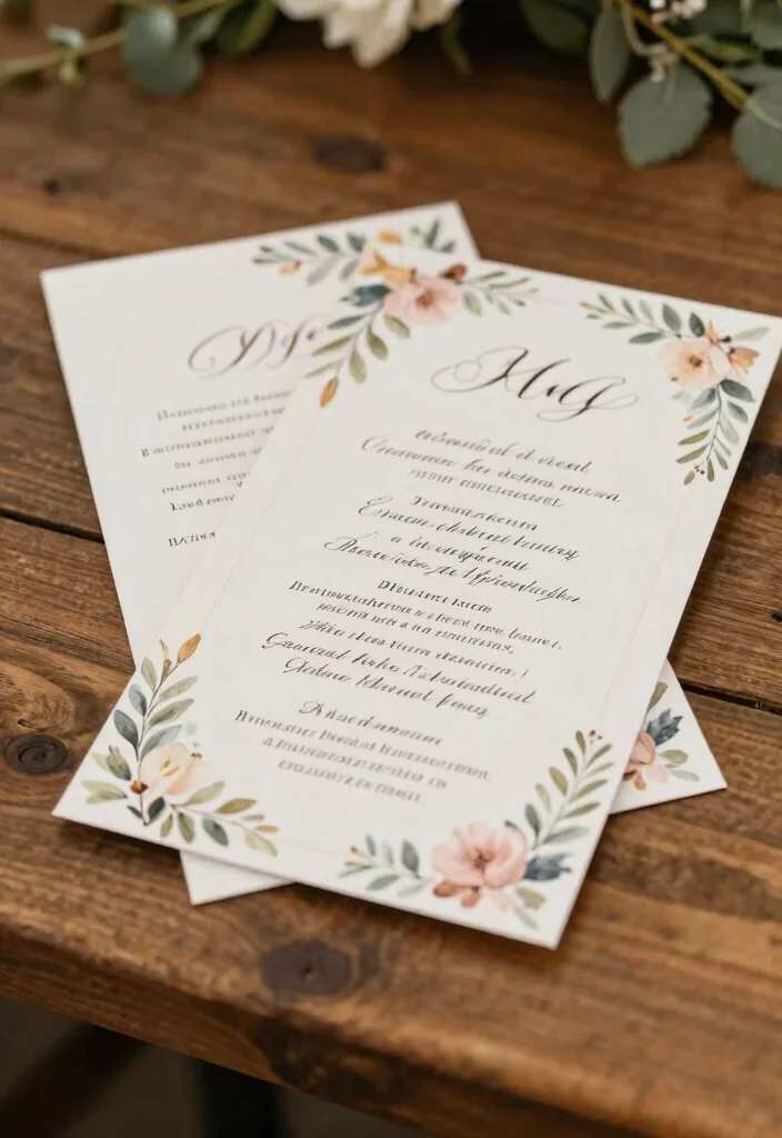 12 Christian Wedding Decoration Ideas for Elegant Sacred Ceremony Style - 10. Personalized Wedding Programs 1