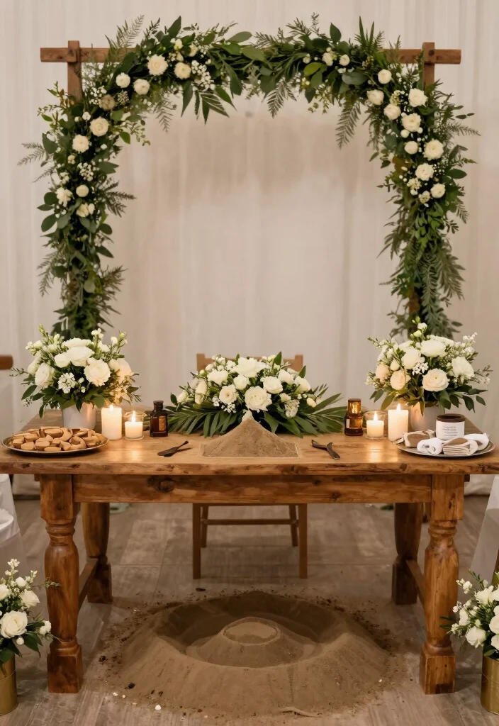 12 Christian Wedding Decoration Ideas for Elegant Sacred Ceremony Style - 11. Unity Ceremony Displays 1
