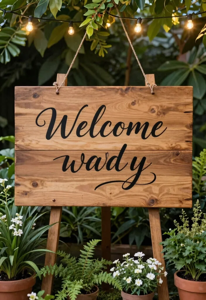 12 Christian Wedding Decoration Ideas for Elegant Sacred Ceremony Style - 3. Handwritten Signage 1