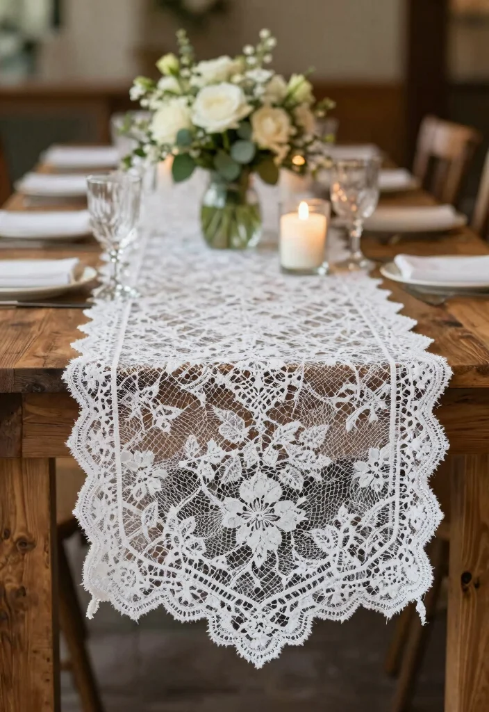 12 Christian Wedding Decoration Ideas for Elegant Sacred Ceremony Style - 6. Lace Details 1
