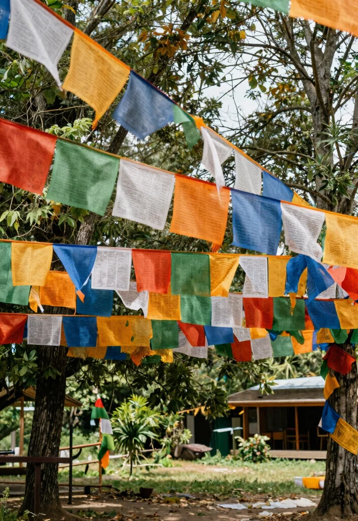 12 Christian Wedding Decoration Ideas for Elegant Sacred Ceremony Style - 8. Prayer Flags 1