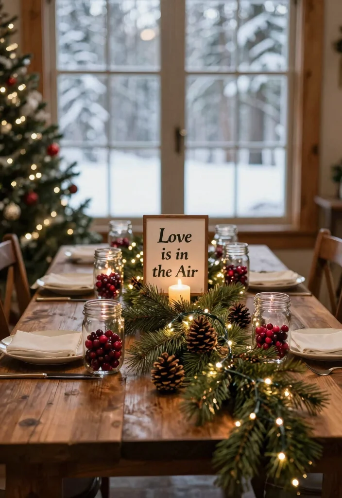 12 Christmas Bridal Shower Ideas for Festive Cozy Holiday Ready Decor - 1. Rustic Charm with Evergreen Accents 1