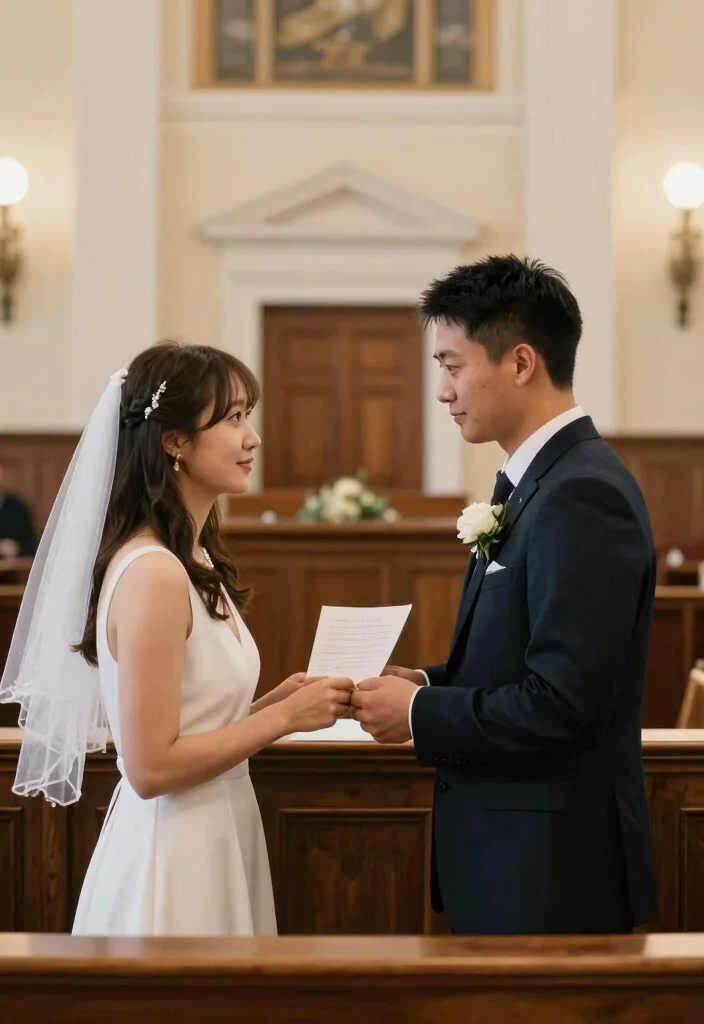 12 Courthouse Elopement Ideas for Simple Romantic and Effortless Weddings - 6. Add a Touch of Tradition with Vows Exchange 1