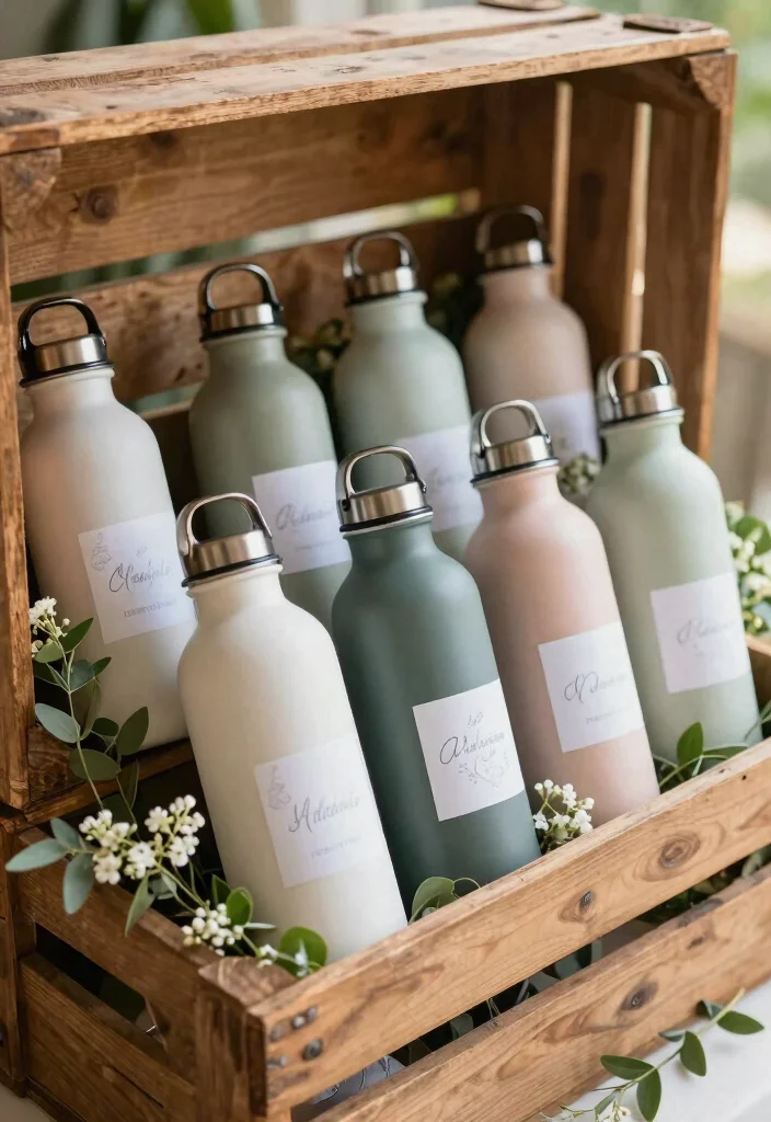 12 Destination Wedding Welcome Bag Ideas for Travel Friendly Guest Treats - 2. Reusable Water Bottles 1