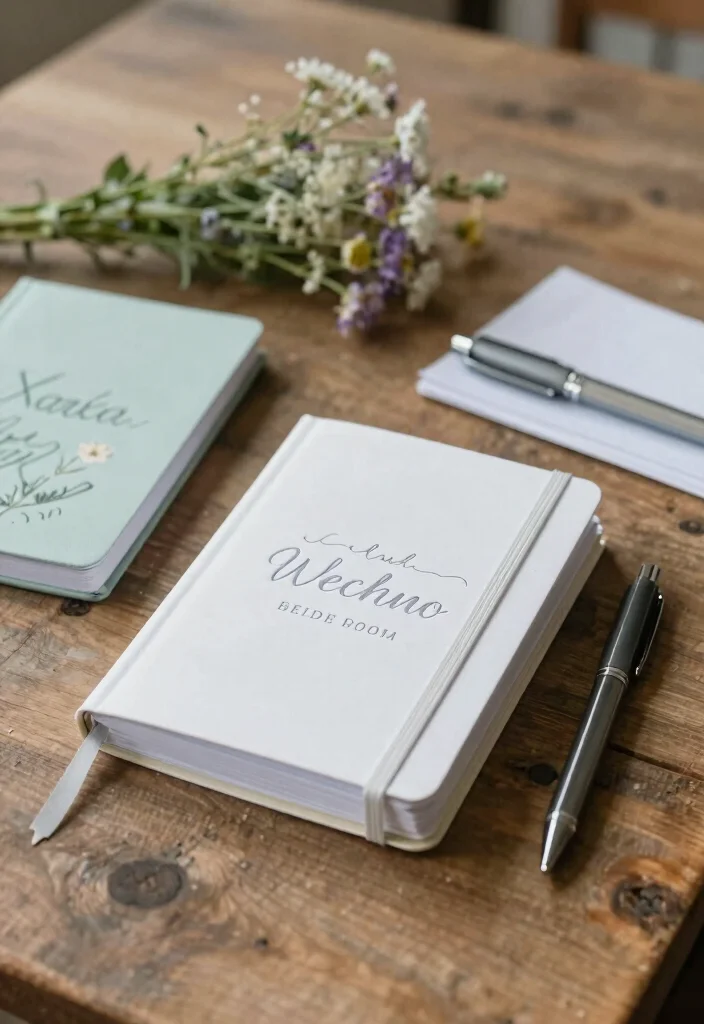 12 Destination Wedding Welcome Bag Ideas for Travel Friendly Guest Treats - 5. Personalized Mini Notebooks 1