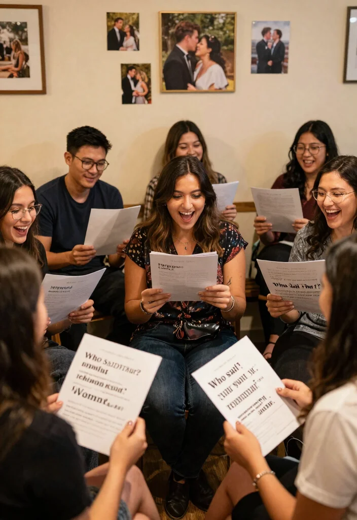 12 Easy Bridal Shower Games for Simple Quick and Laugh Filled Moments - 7. Who Said That? 1