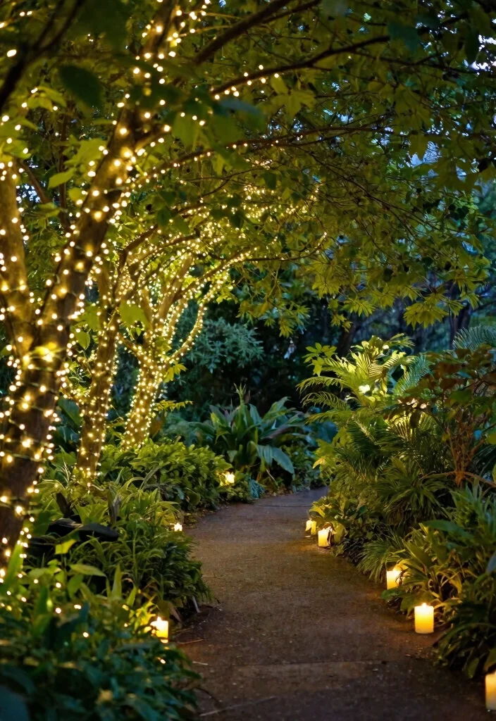 12 Engagement Backdrop Ideas to Elevate Your Proposal or Party Setting - 4. Greenery and Fairy Lights 1