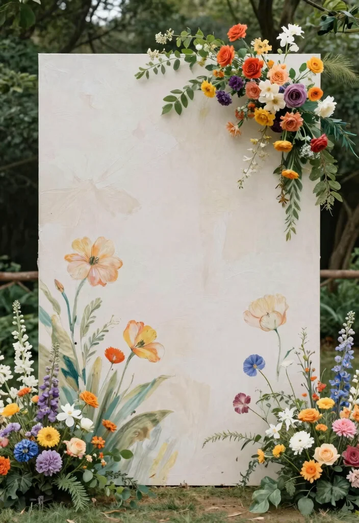 12 Engagement Backdrop Ideas to Elevate Your Proposal or Party Setting - 5. Canvas and Natural Elements 1
