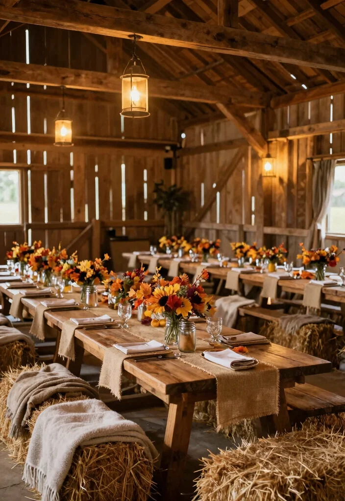 12 Fall Bridal Shower Ideas for Cozy Rustic and Warm Seasonal Celebrations - 1. Rustic Barn Venue 1