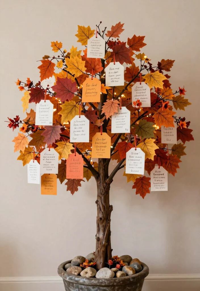 12 Fall Bridal Shower Ideas for Cozy Rustic and Warm Seasonal Celebrations - 12. Gratitude Tree 1