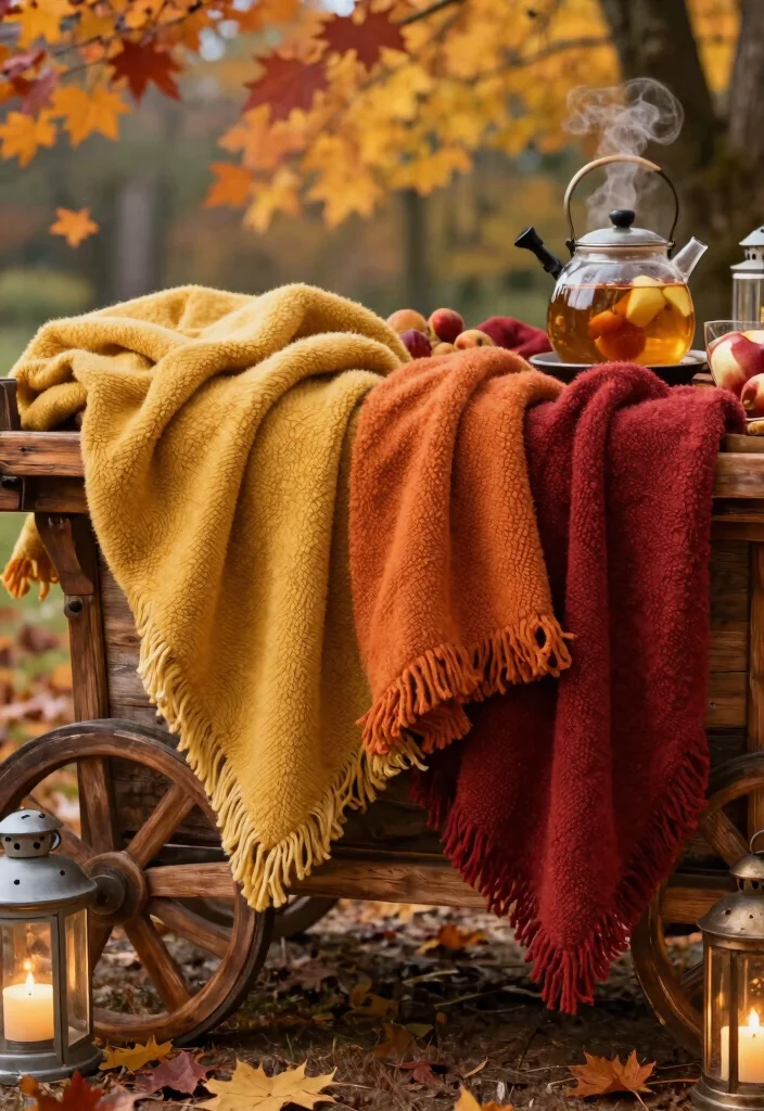 12 Fall Bridal Shower Ideas for Cozy Rustic and Warm Seasonal Celebrations - 2. Cozy Blanket Stations 1