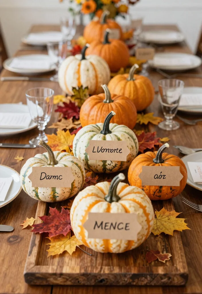 12 Fall Bridal Shower Ideas for Cozy Rustic and Warm Seasonal Celebrations - 3. Personalized Pumpkin Decor 1