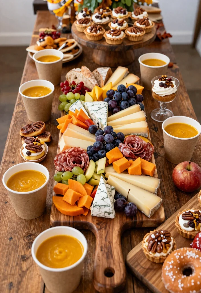 12 Fall Bridal Shower Ideas for Cozy Rustic and Warm Seasonal Celebrations - 7. Rustic Food Stations 1