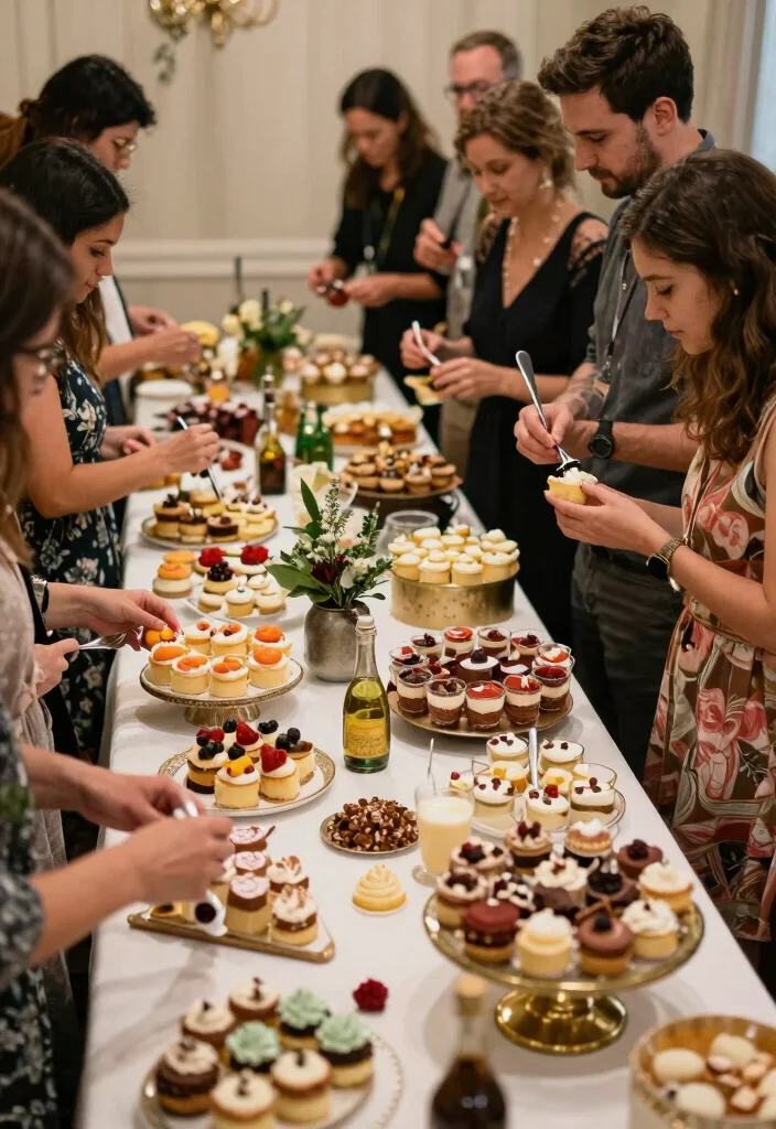 12 Fun Wedding Reception Ideas for Energetic Interactive Celebrations - 9. Interactive Dessert Bar 1