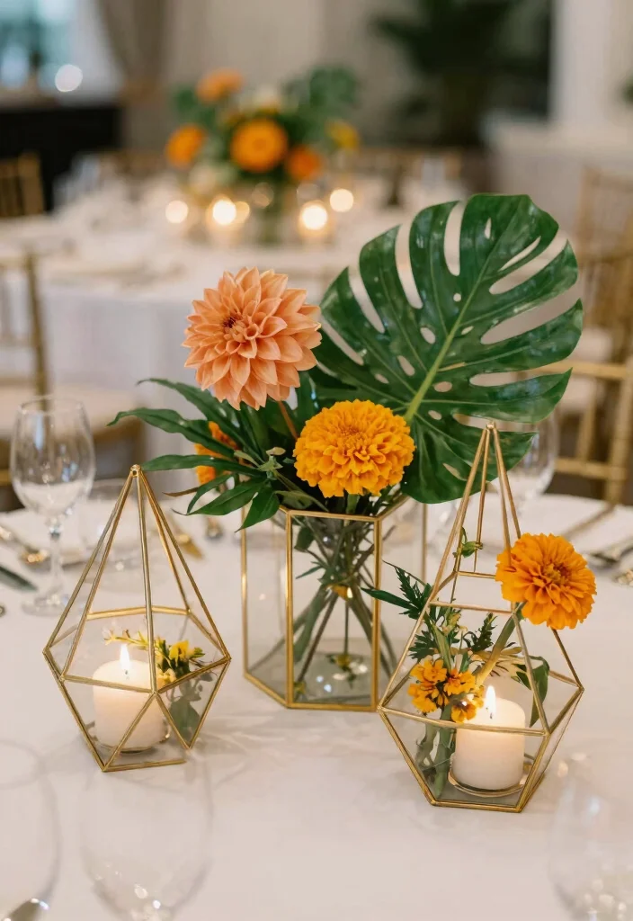 12 Great Gatsby Centerpiece Ideas for Glam Vintage and Art Deco Style - 2. Art Deco Geometric Designs 1