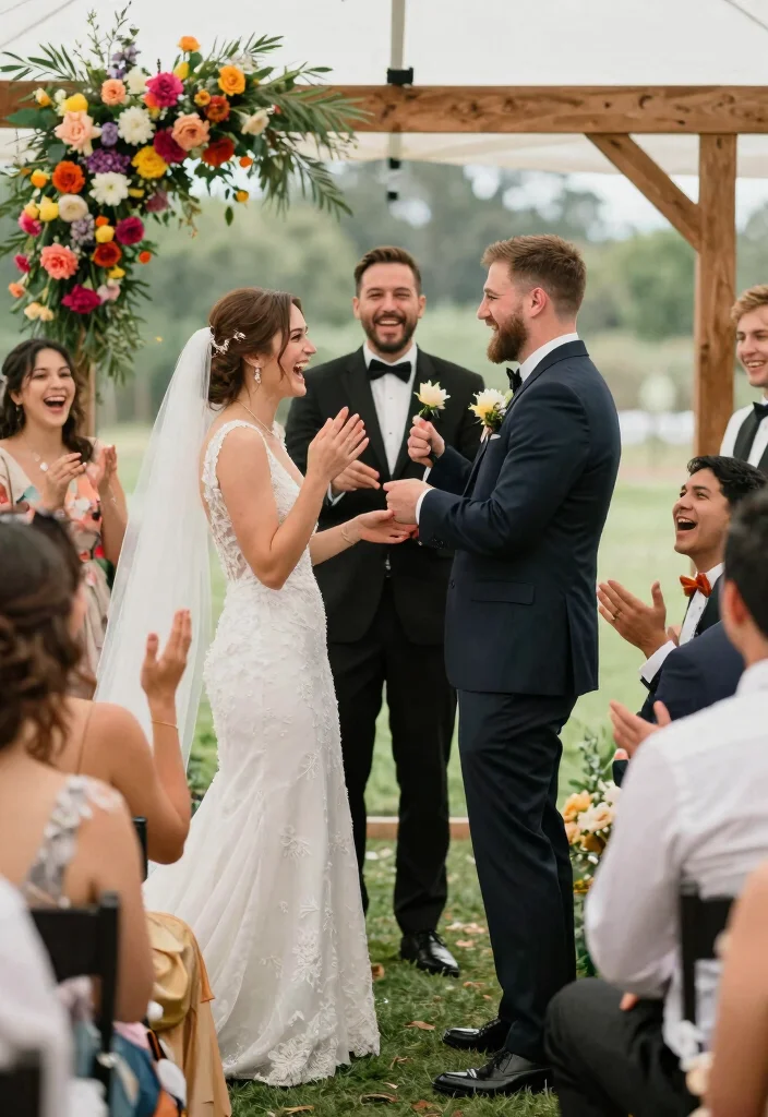 12 Humorous Wedding Ideas for Lighthearted Joyful and Playful Celebrations - 11. Playful Wedding Ceremony 1