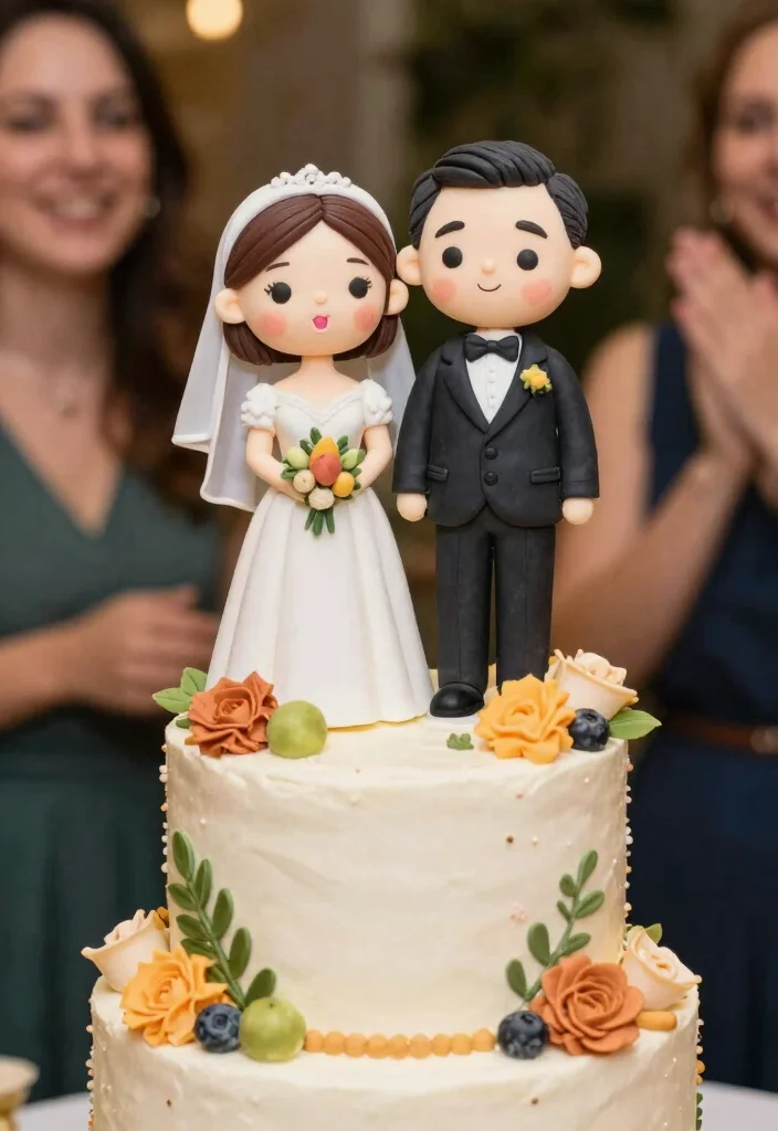 12 Humorous Wedding Ideas for Lighthearted Joyful and Playful Celebrations - 7. Whimsical Cake Toppers 1