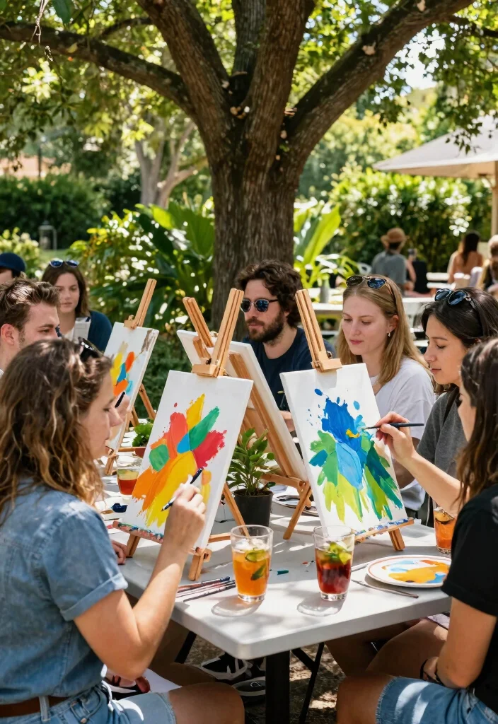 12 Interactive Bridal Shower Activity Ideas for Engaging Guest Focused Fun - 2. Eco-Friendly Paint & Sip Party 1