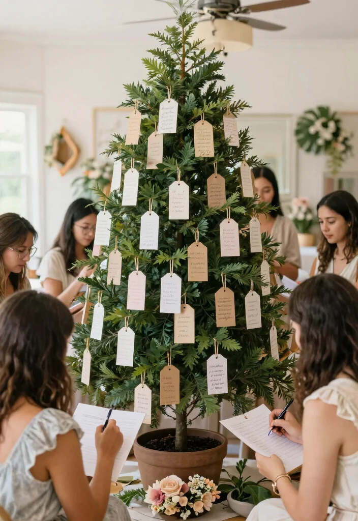 12 Interactive Bridal Shower Activity Ideas for Engaging Guest Focused Fun - 4. Eco-Friendly Wedding Wishes Tree 1