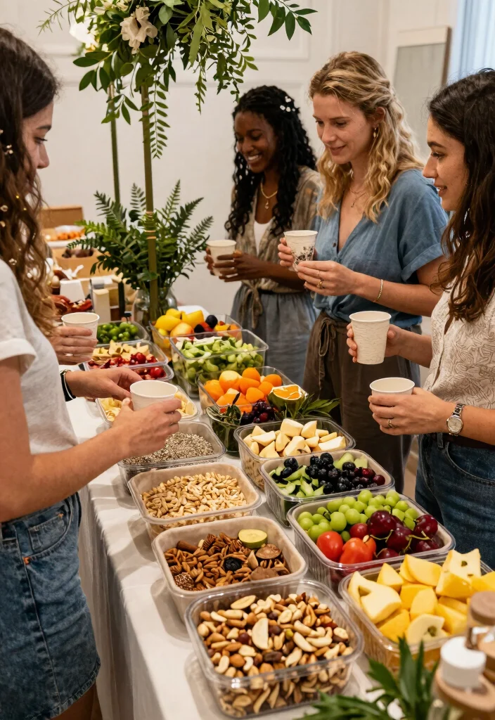 12 Interactive Bridal Shower Activity Ideas for Engaging Guest Focused Fun - 9. Zero-Waste Snack Bar 1