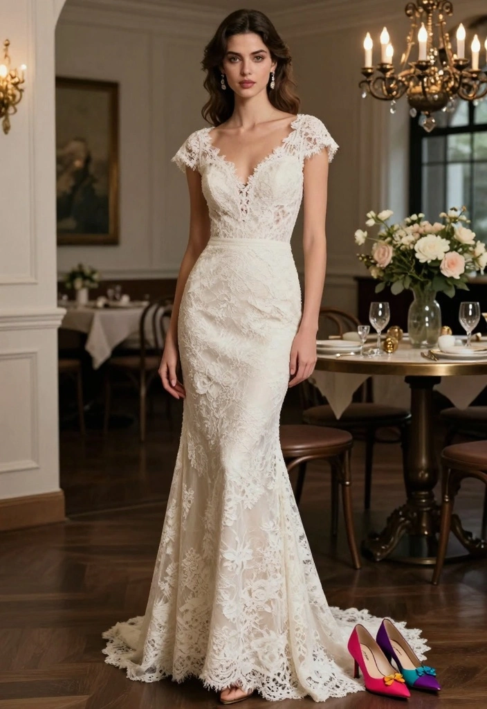 12 Lace Wedding Dress Inspiration for Romantic Classic Bridal Style - 12. Vintage Lace with Modern Twists 1