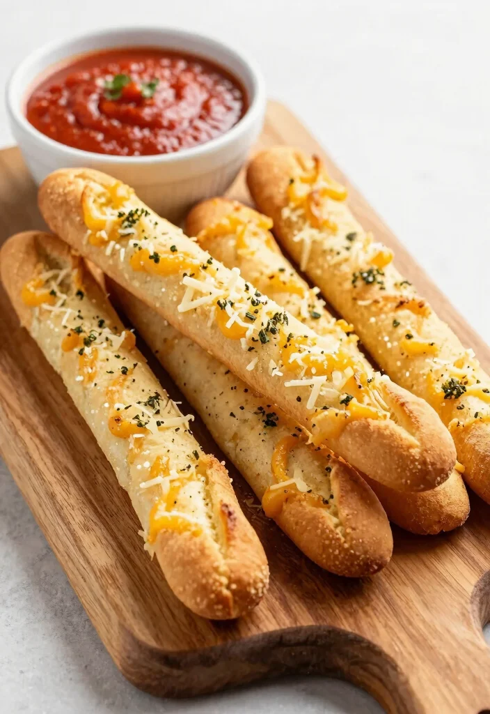 12 Low Cost Wedding Appetizer Ideas for Affordable Tasty Party Snacks - 12. Cheesy Garlic Breadsticks 1