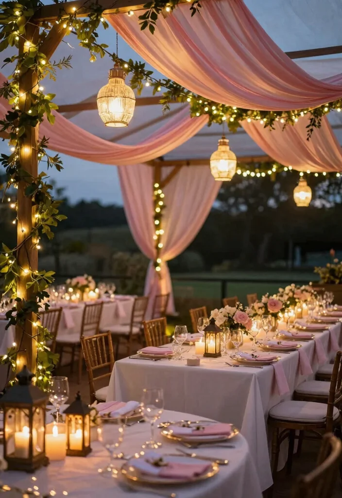 12 Pink Bridal Shower Ideas for Cute Elegant and On Theme Decor - 10. Romantic Pink Lighting 1