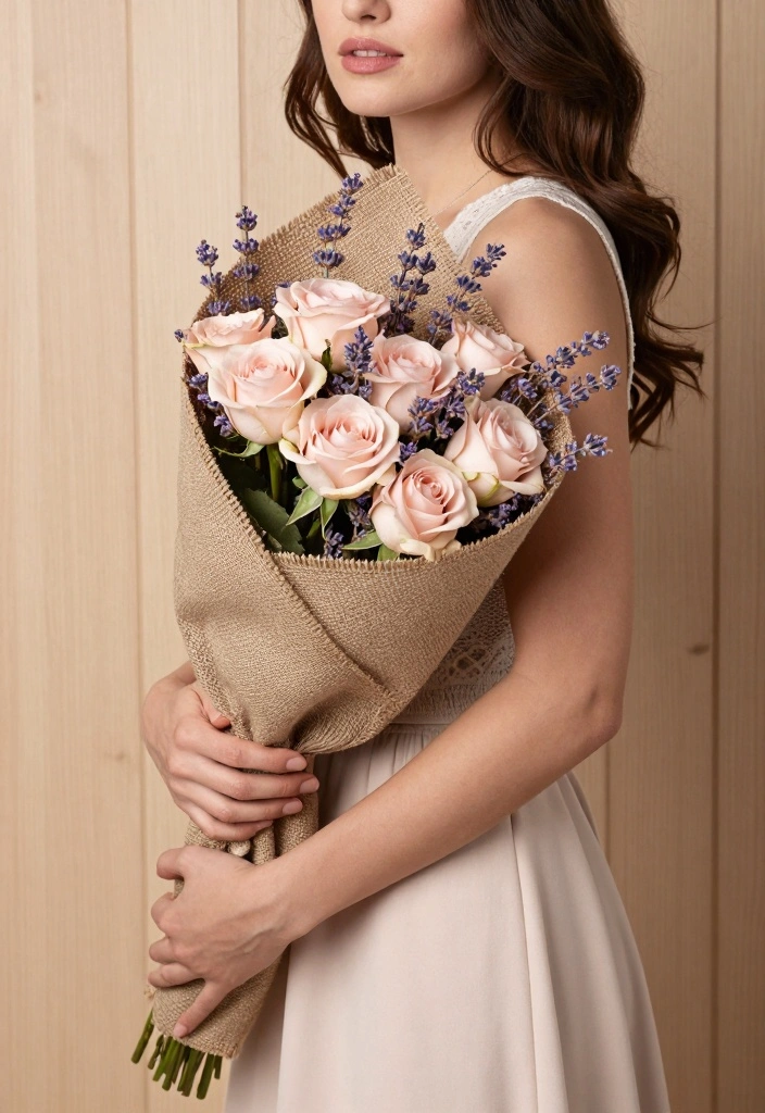 12 Pink Prom Bouquet Ideas for Soft Sweet and Ultra Feminine Style - 2. Vintage Charm with Blush Roses 1