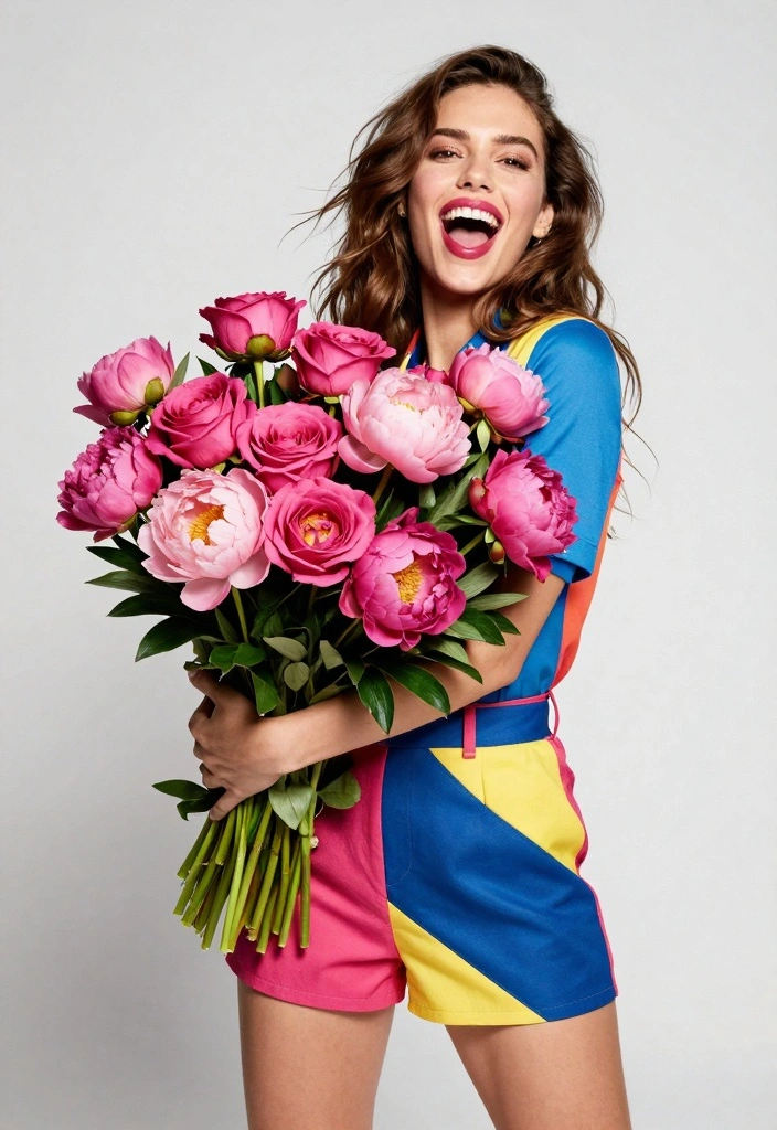 12 Pink Prom Bouquet Ideas for Soft Sweet and Ultra Feminine Style - 6. Sassy Statement with Hot Pink Flowers 1