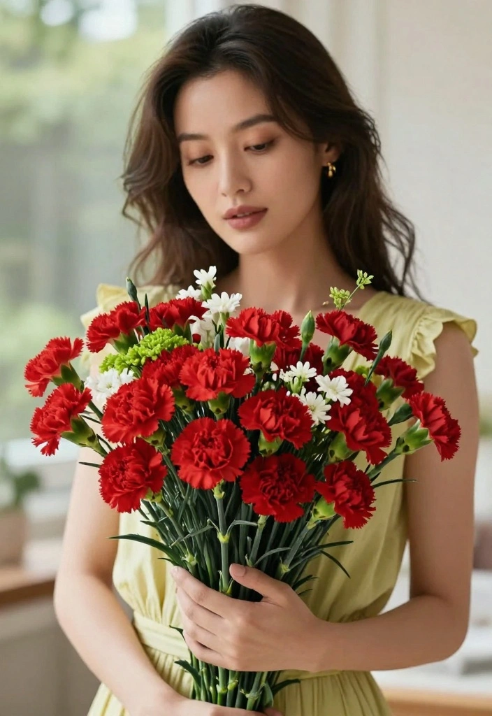 12 Red Prom Bouquet Ideas for Bold Elegance and Photo Perfect Style - 8. Vibrant Red Carnations for a Budget-Friendly Option 1