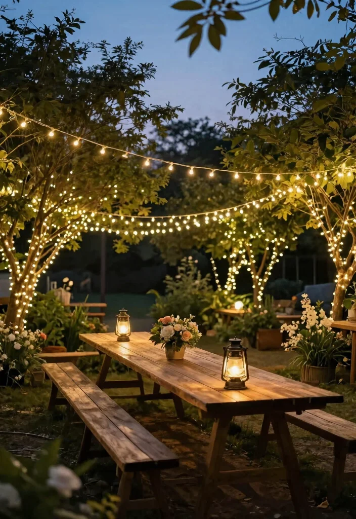 12 Rehearsal Dinner Decoration Ideas for Simple Elegant and Charming Style - 1. Elegant Fairy Lights 1