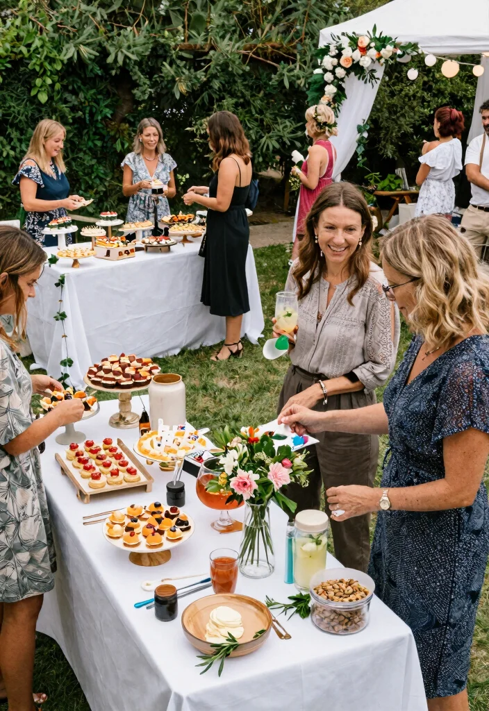 12 Rehearsal Dinner Decoration Ideas for Simple Elegant and Charming Style - 12. Themed Stations 1