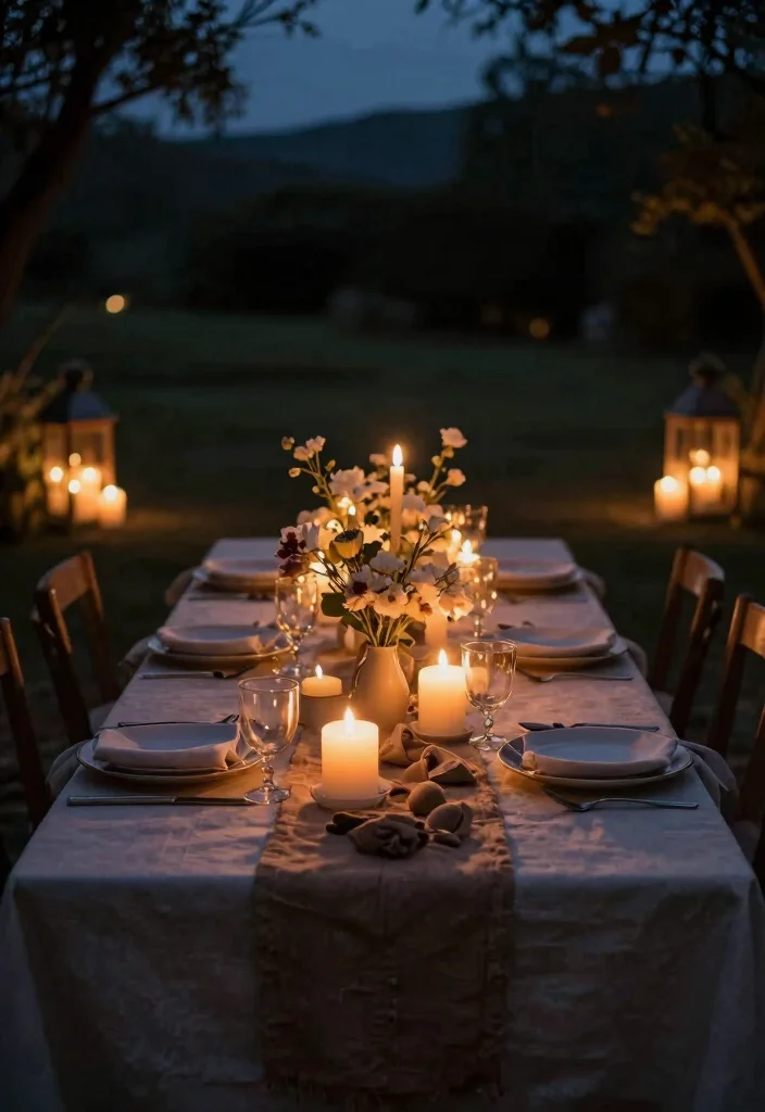 12 Rehearsal Dinner Decoration Ideas for Simple Elegant and Charming Style - 4. Candlelit Charm 1