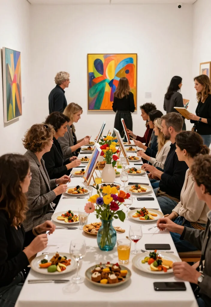 12 Rehearsal Dinner Theme Ideas for Stylish, Creative, and Stress-Free Events - 9. Artful Gallery Evening 1