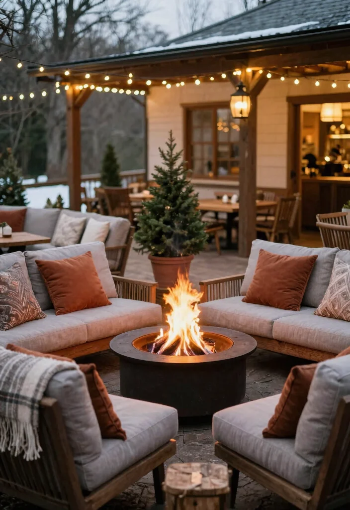 12 Rustic Winter Wedding Ideas for Charming Woodsy Cold Weather Style - 6. A Cozy Lounge Area 1