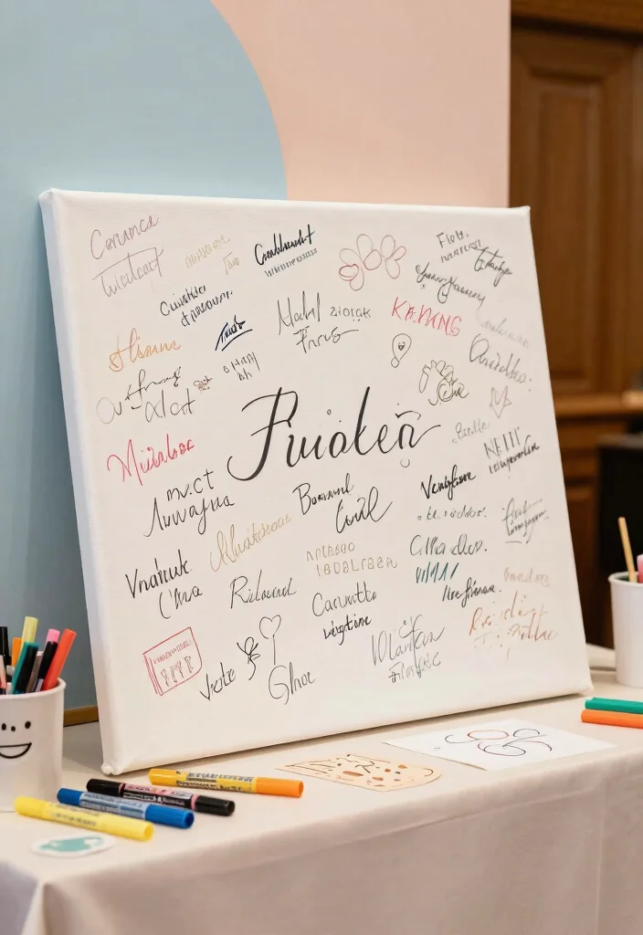 12 Simple Courthouse Wedding Ideas for Chic Minimal and Memorable Style - 9. Unique Guest Book Alternatives 1