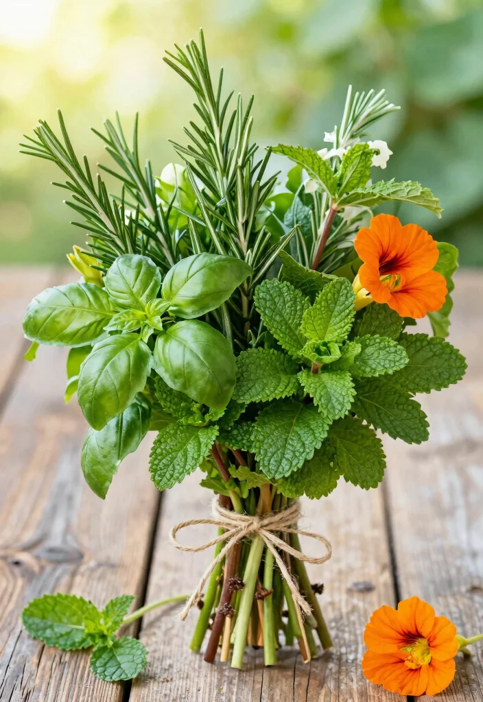 12 Toss Bouquet Ideas for Fun Lightweight and Wedding Ready Designs - 2. Herb Toss Bouquet 1