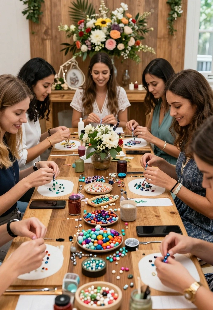 12 Unique Bridal Shower Game Ideas for Creative Fresh and Fun Activities - 4. DIY Jewelry Making Station 1