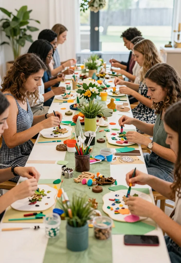 12 Unique Bridal Shower Game Ideas for Creative Fresh and Fun Activities - 9. Eco-Themed Craft Station 1