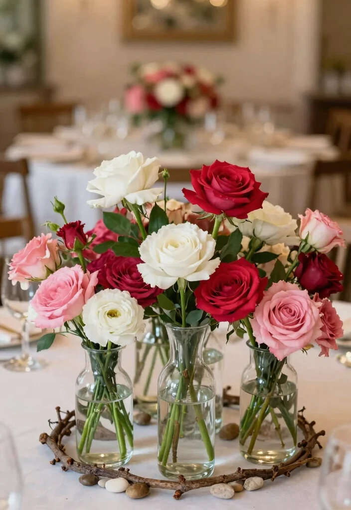 12 Valentines Table Centerpiece Ideas for Romantic and Sweet Dinner Decor - 1. Lush Floral Arrangements 1