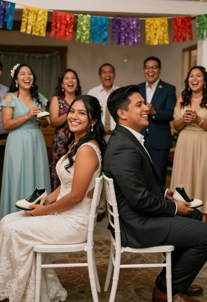 12 Wedding Party Game Ideas for Fun Interactive and Guest Friendly Moments - 5. The Shoe Game 1