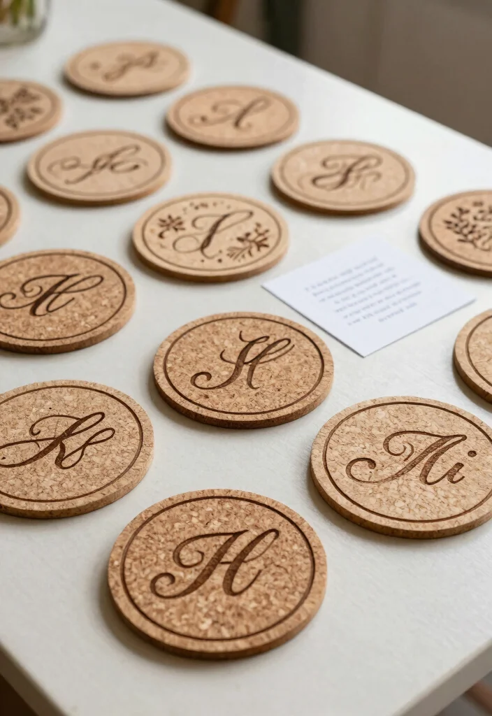 12 Wedding Welcome Gift Ideas for Thoughtful, Stylish, and Memorable Favors - 12. Personalized Coasters 1