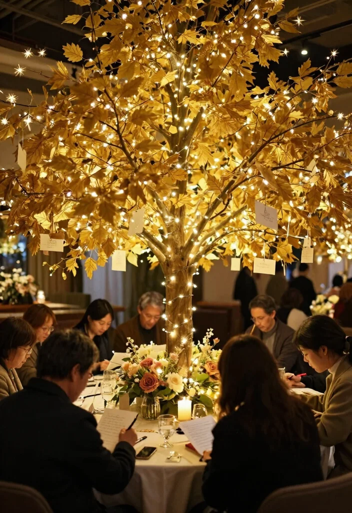 14 50th Anniversary Party Ideas for Elegant Meaningful Golden Celebrations - 10. A Memory Tree 1